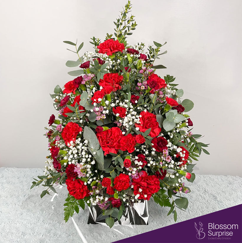 Crimson Elegance Box Arrangement