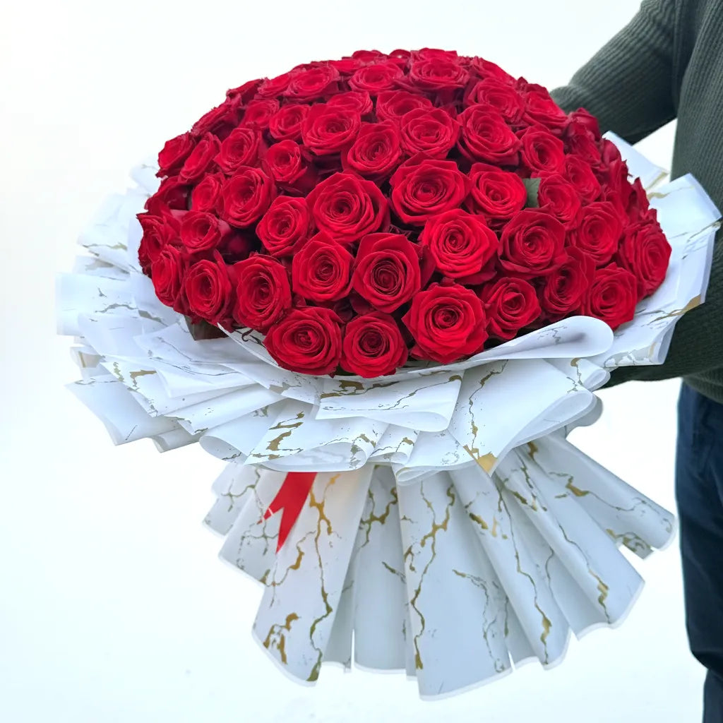 Eternal Love Red Roses (20-100 Stems)