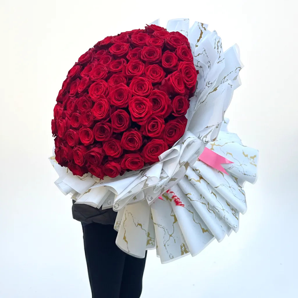 Eternal Love Red Roses (20-100 Stems)