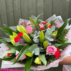 Pink Rose & Lily Bouquet