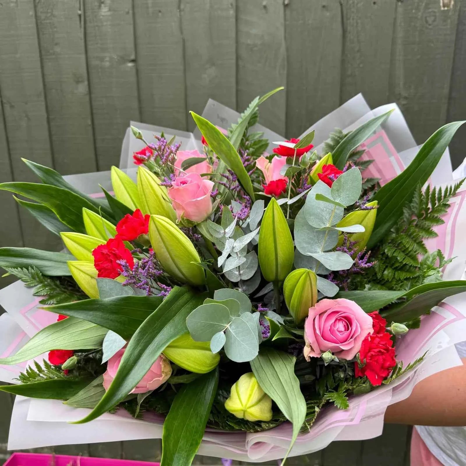 Pink Rose & Lily Bouquet