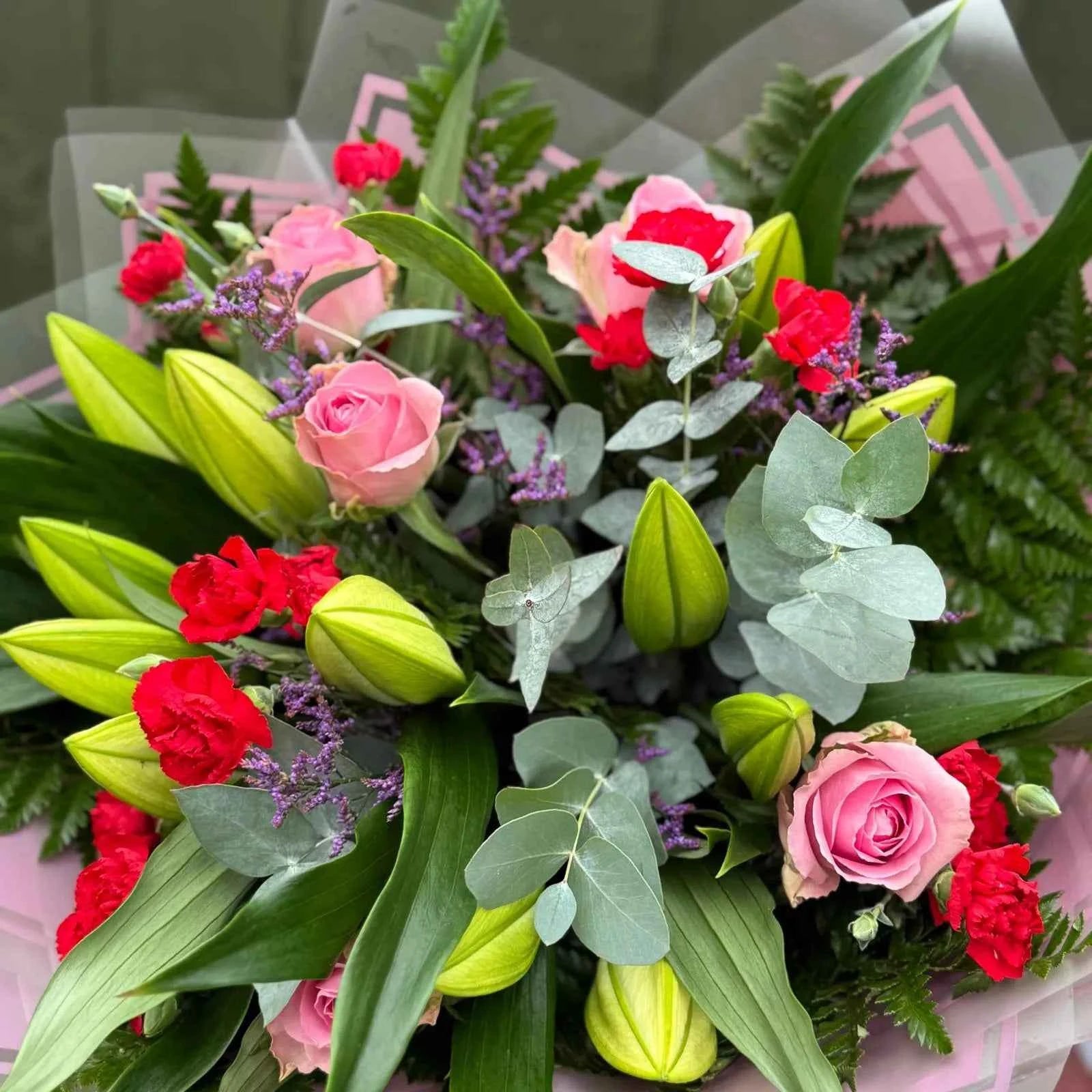 Pink Rose & Lily Bouquet