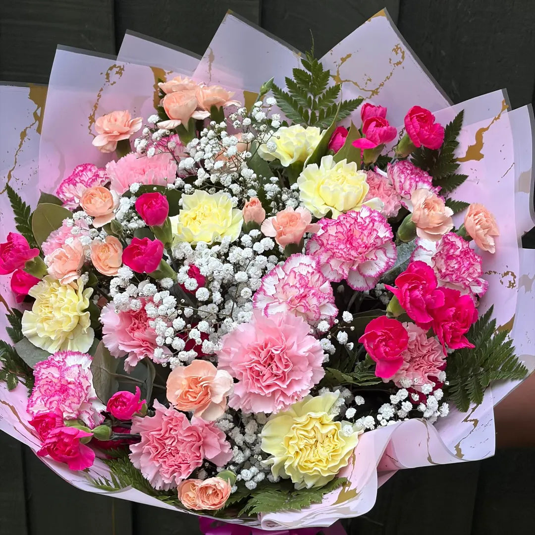 Pastel Carnation Bouquet Secondary image