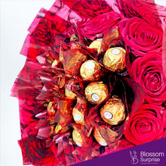 Golden Rose Chocolate Bouquet