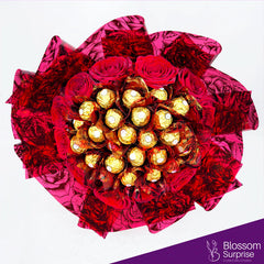 Golden Rose Chocolate Bouquet