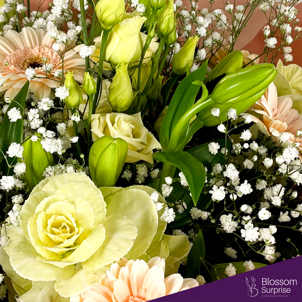 Cream Flowers Box Arrangement (Local Delivery Only)