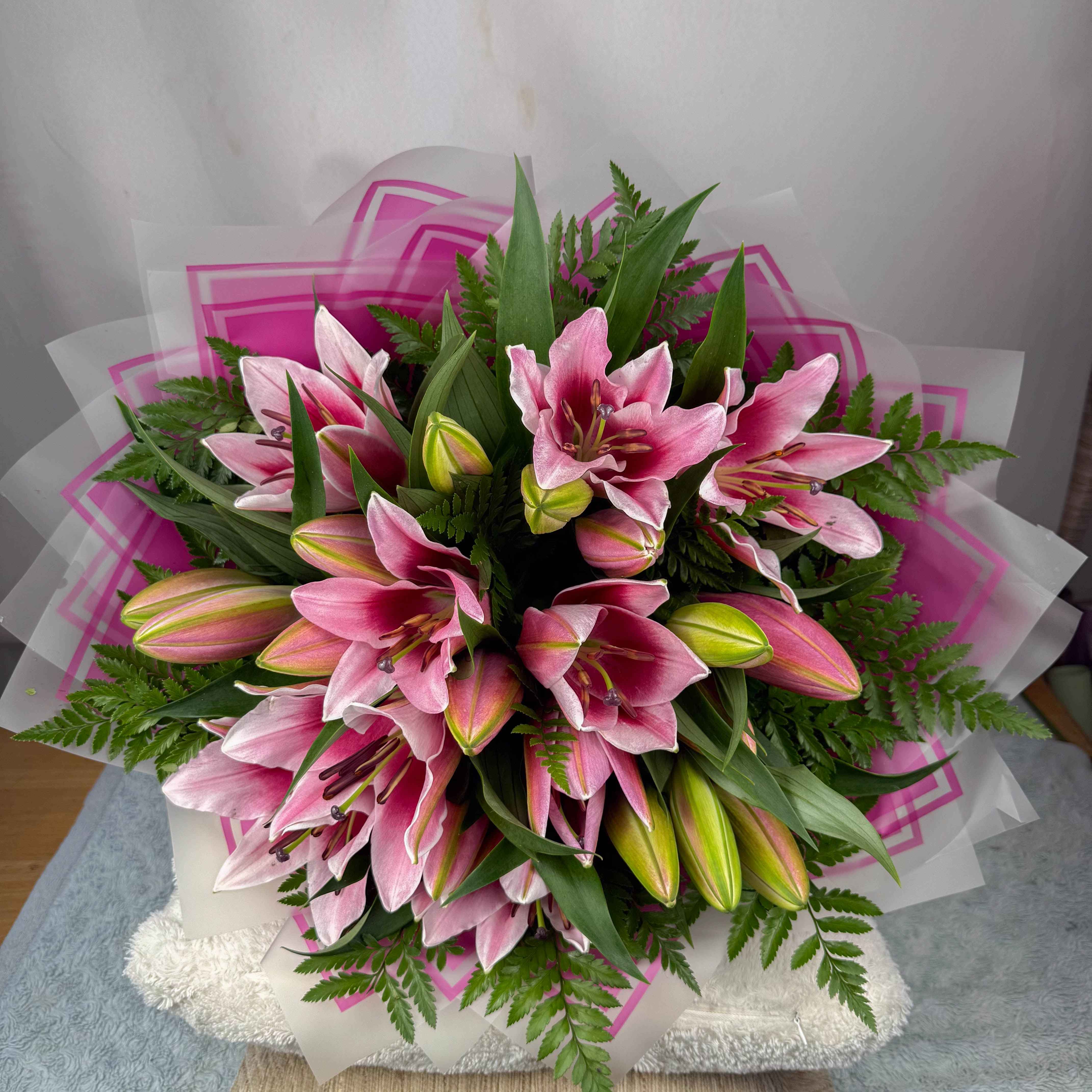 Pink Oriental Lily Bouquet