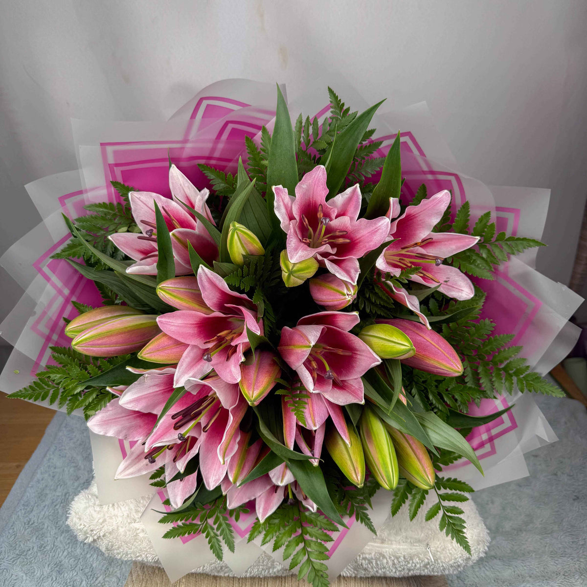 Pink Oriental Lily Bouquet
