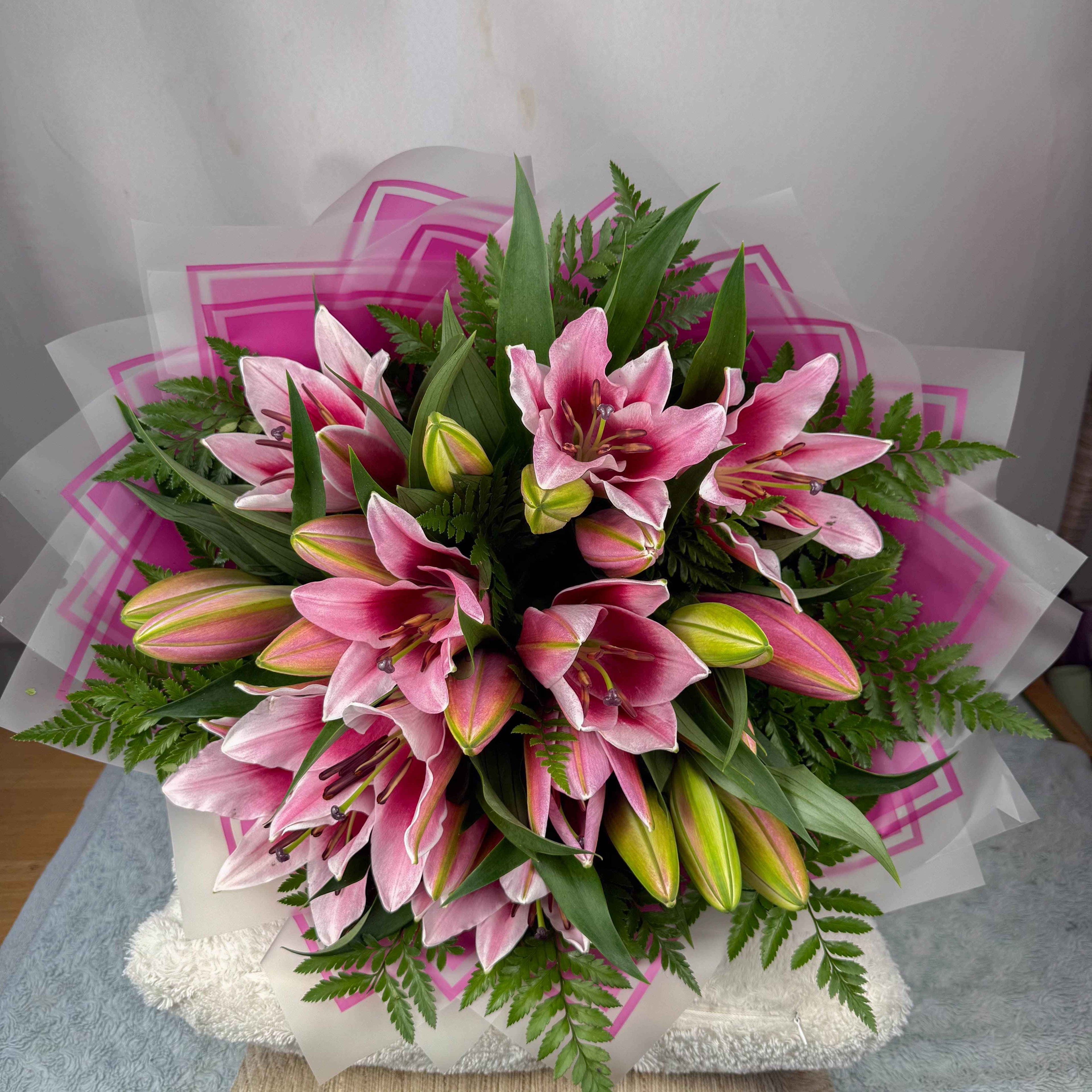 Pink Oriental Lily Bouquet