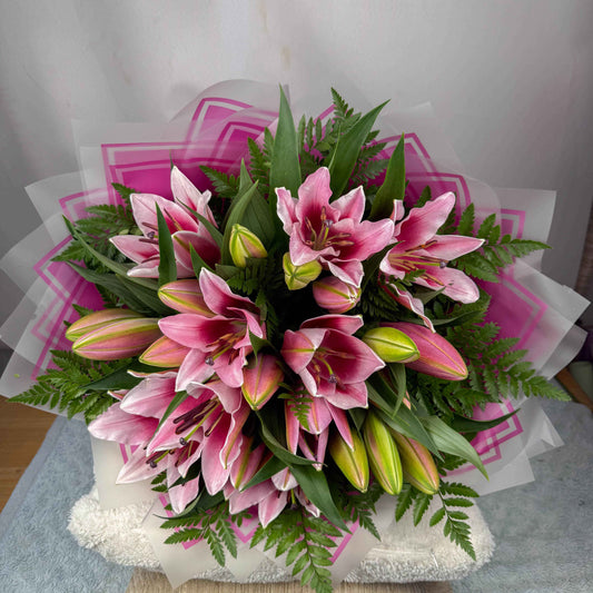 Pink Oriental Lily Bouquet