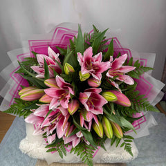 Pink Oriental Lily Bouquet
