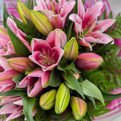 Pink Oriental Lily Bouquet