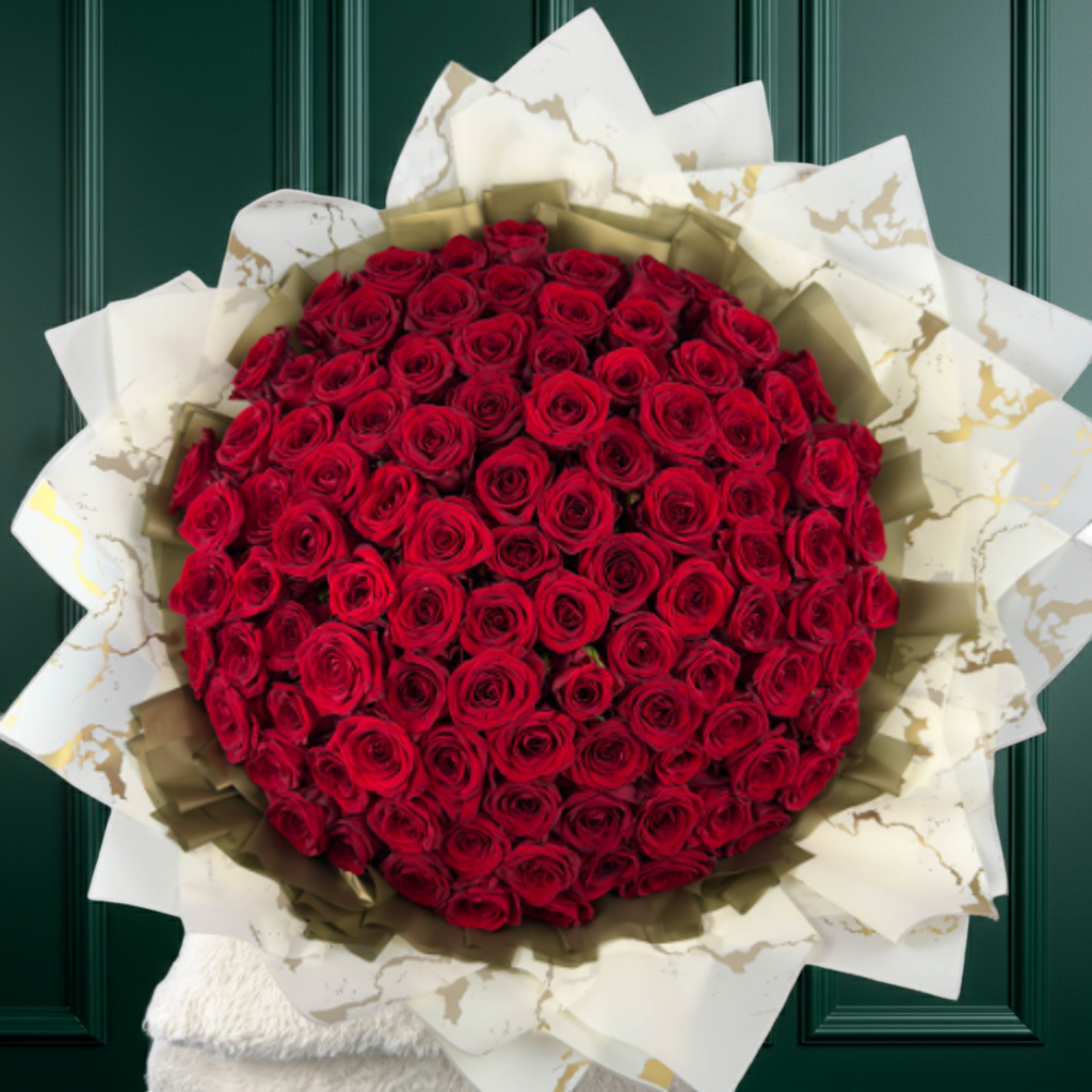 Eternal Love Red Roses (20-100 Stems)