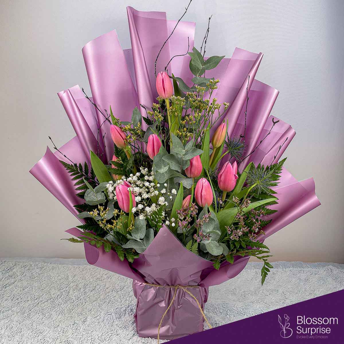 Pink Tulip Bliss Bouquet (Local Delivery Only)