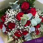 Royal Crimson - 12 Red Roses - Blossom Surprise