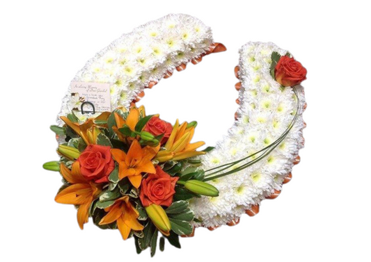 Horseshoe Funeral Tribute - Blossom Surprise