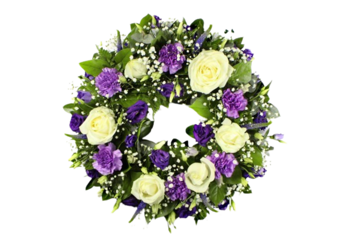 Open Wreath Round Tribute - Blossom Surprise